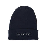 "Snow Day" Navy Beanie